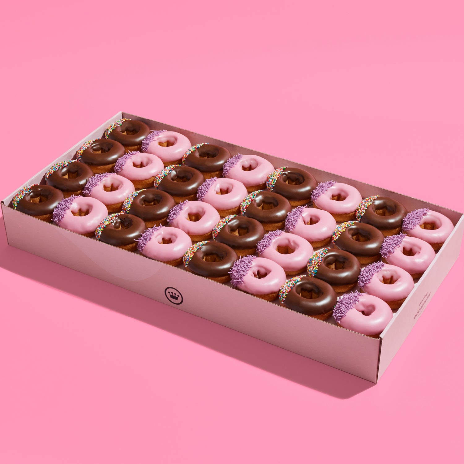 Mini Donut Box - Choc & Strawberry (Large)